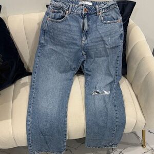 Garage Blue Distressed Women Jeans
